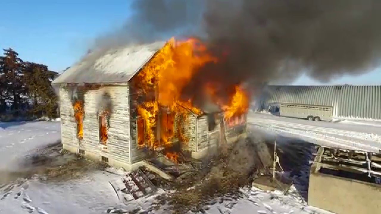 Burning an Old Farmhouse