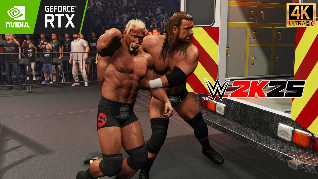 WWE 2k25 : Triple H vs Scott Steiner Ambulance Match – Insane Finish!  -  (4K60fs)