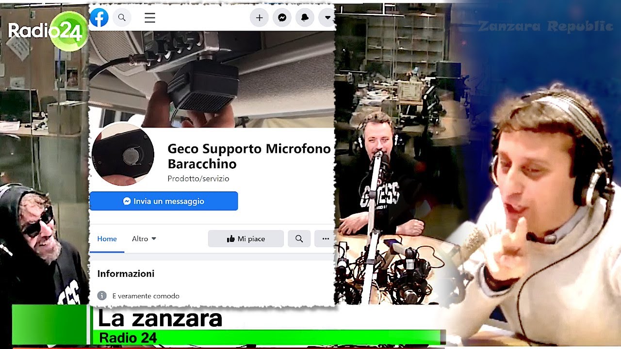 Geco Supporto Microfono Baracchino - La Zanzara 22.2.2021