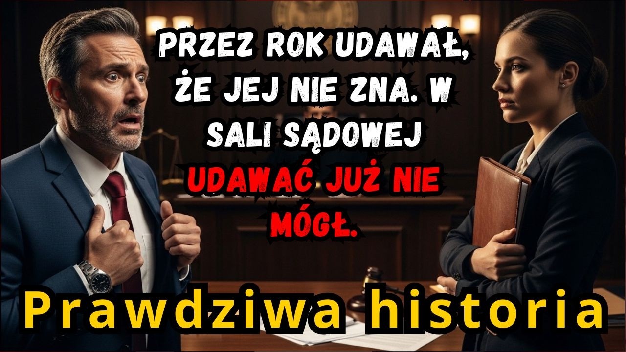 Przez rok udawał, że jej nie zna. Na sali sądowej udawać już nie m&oacute;gł