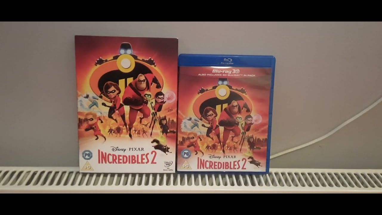 Incredibles 2 (UK) DVD and Blu-ray 3D Unboxing