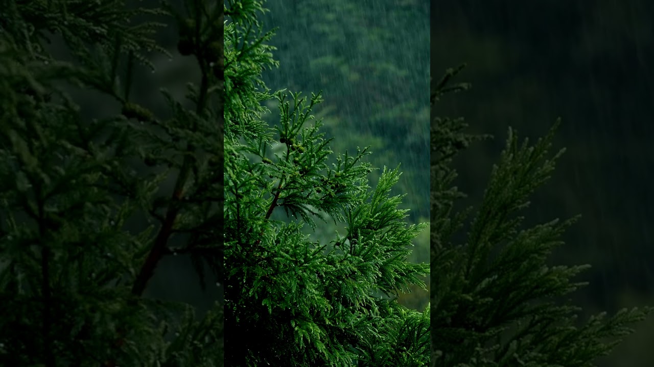 Rainy Forest Soundscape 4K Nature Video: sleep, meditation, study, soothing, relaxation, anxiety