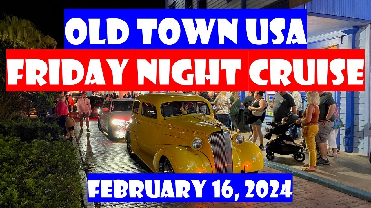 CAR SHOW - Old Town USA - Cars Cruising the Brick Streets - Kissimmee, Florida - February 16, 2024