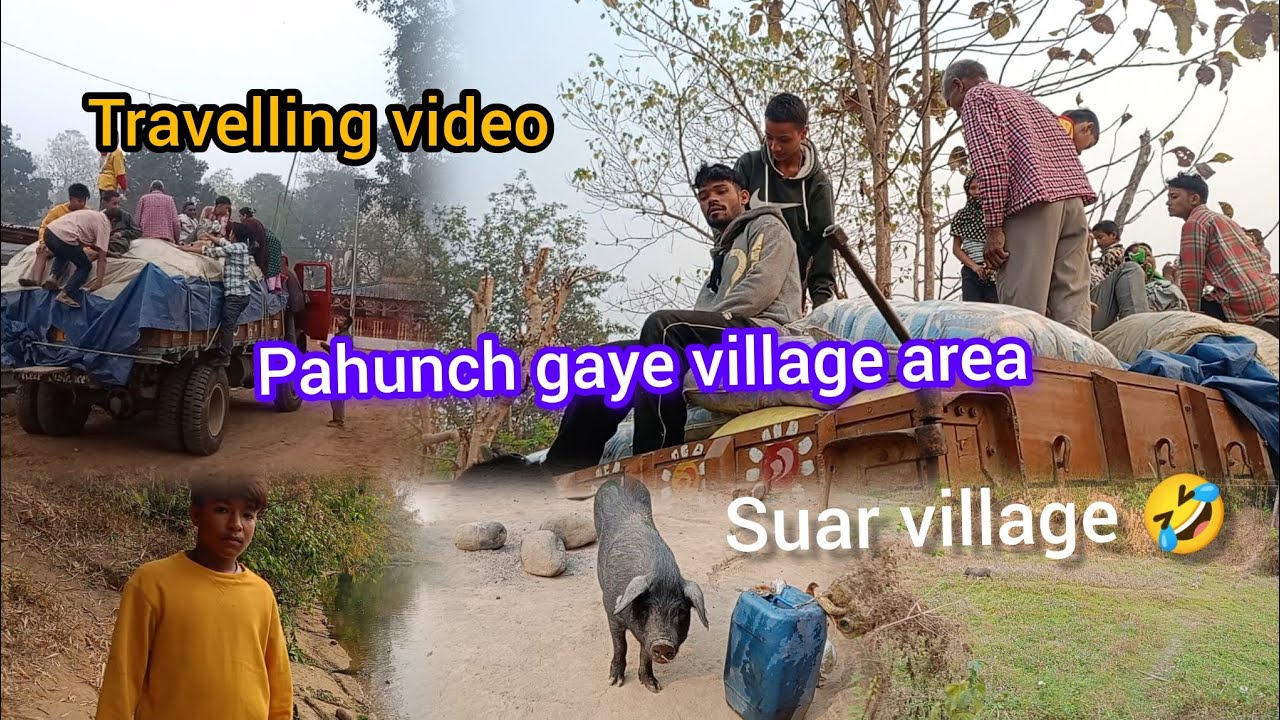 Travelling village 🌳 Assam karbi anglong pahunch gaya village area suar village 🤣