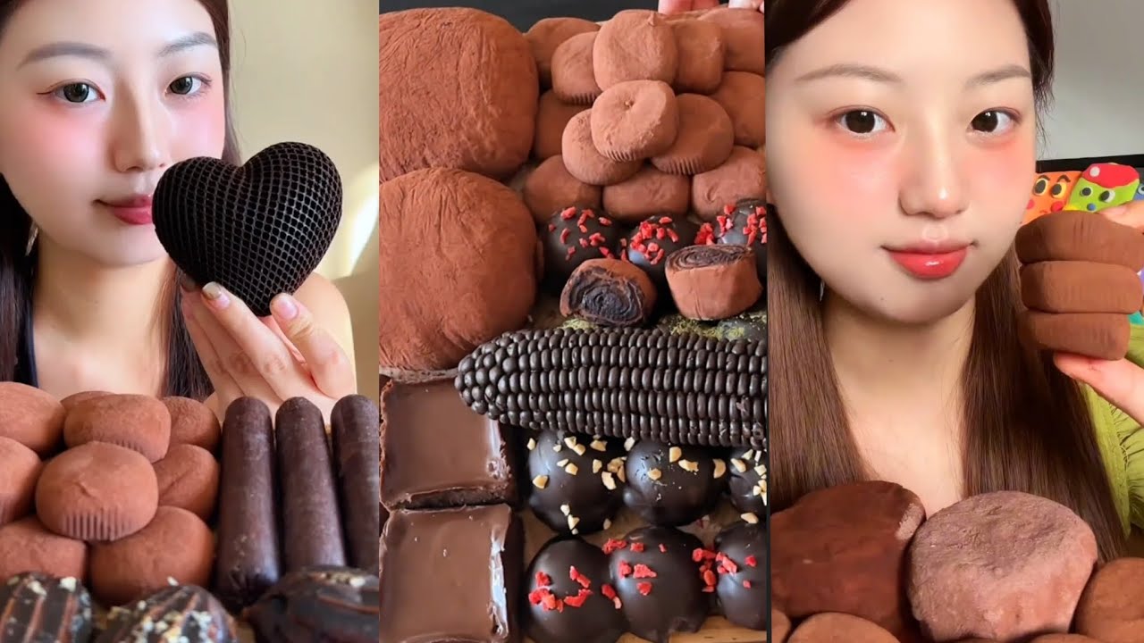 CHOCOLATE DESSERT *ICE CREAM, MOUSSE CAKE, MOCHI, BROWNIES* MUKBANG || ASMR COMPILATION