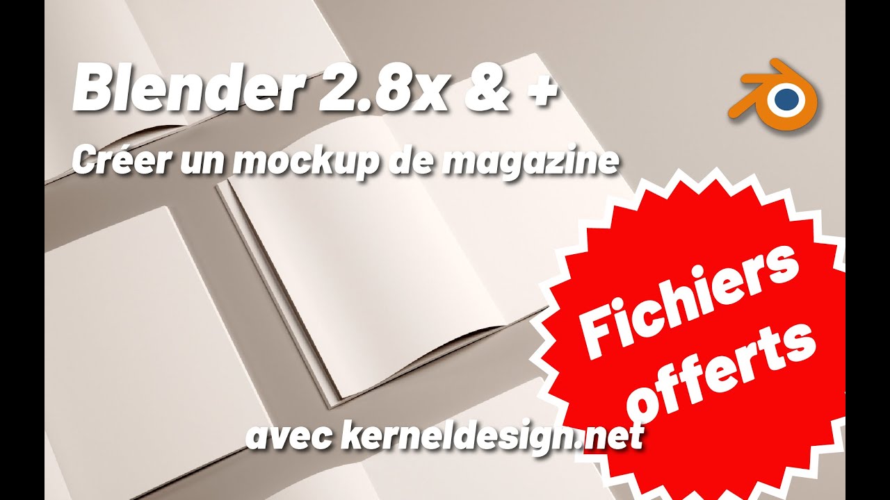 Blender créer un mockup de magazine