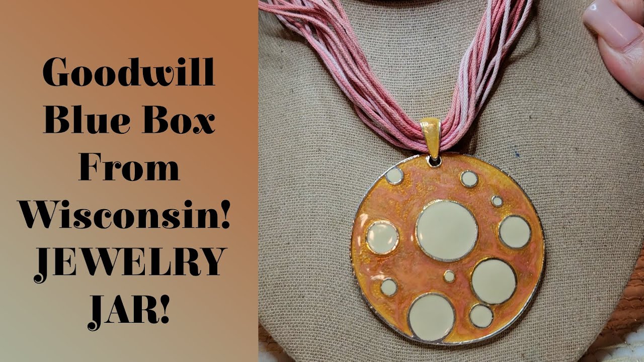 Goodwill Blue Box From Wisconsin! JEWELRY JAR!