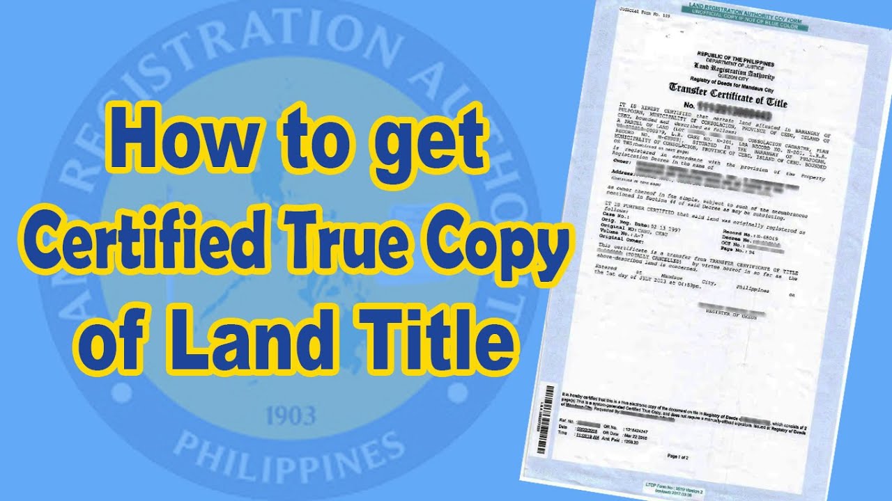 How to Get Certified True Copy of Land Title | Paano kumuha ng Certified True Copy ng title