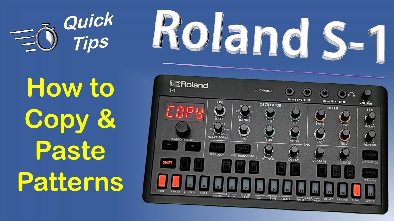 Roland S-1: Копирование и вставка шаблонов #roland