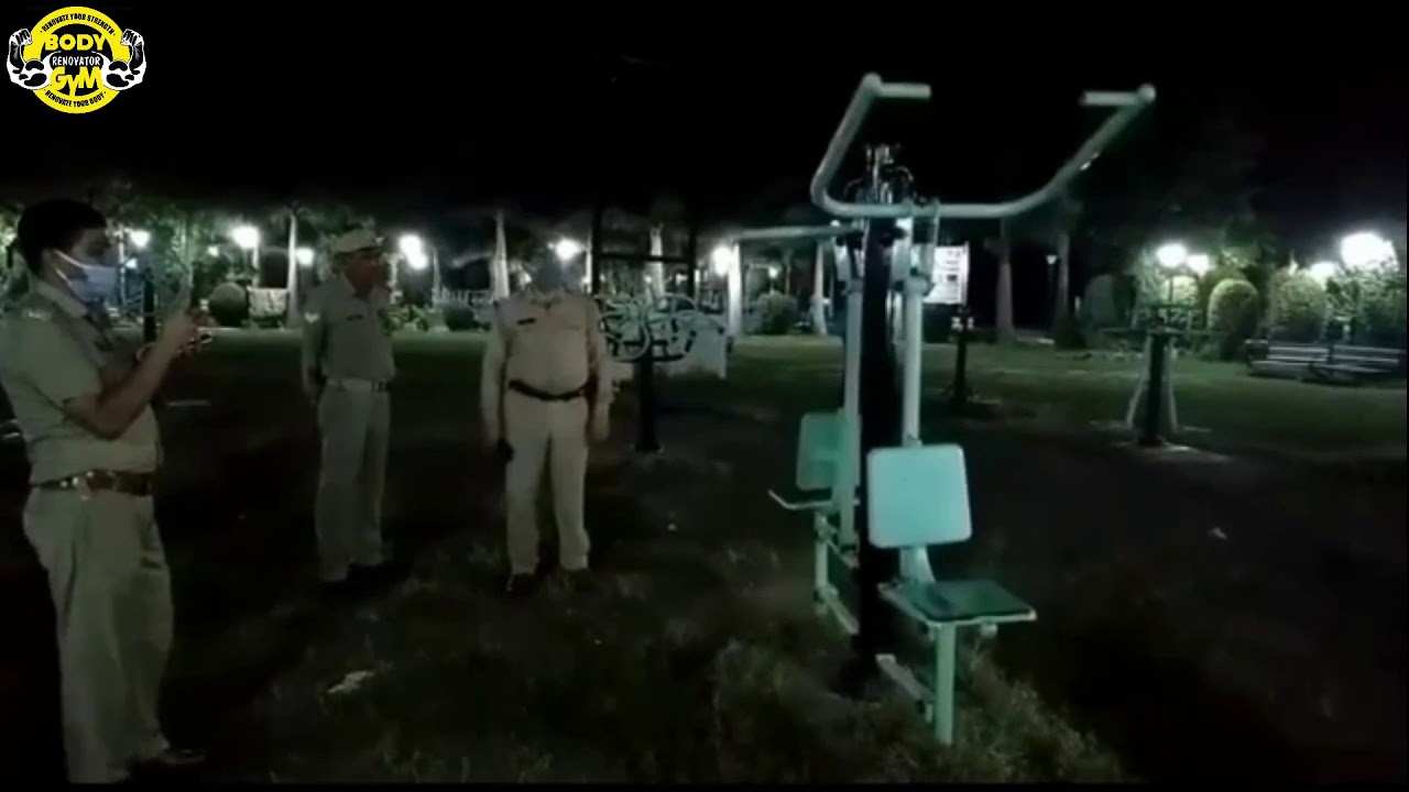 Viral video ghost exercise in garden , horror video ghost in garden  workout on machine