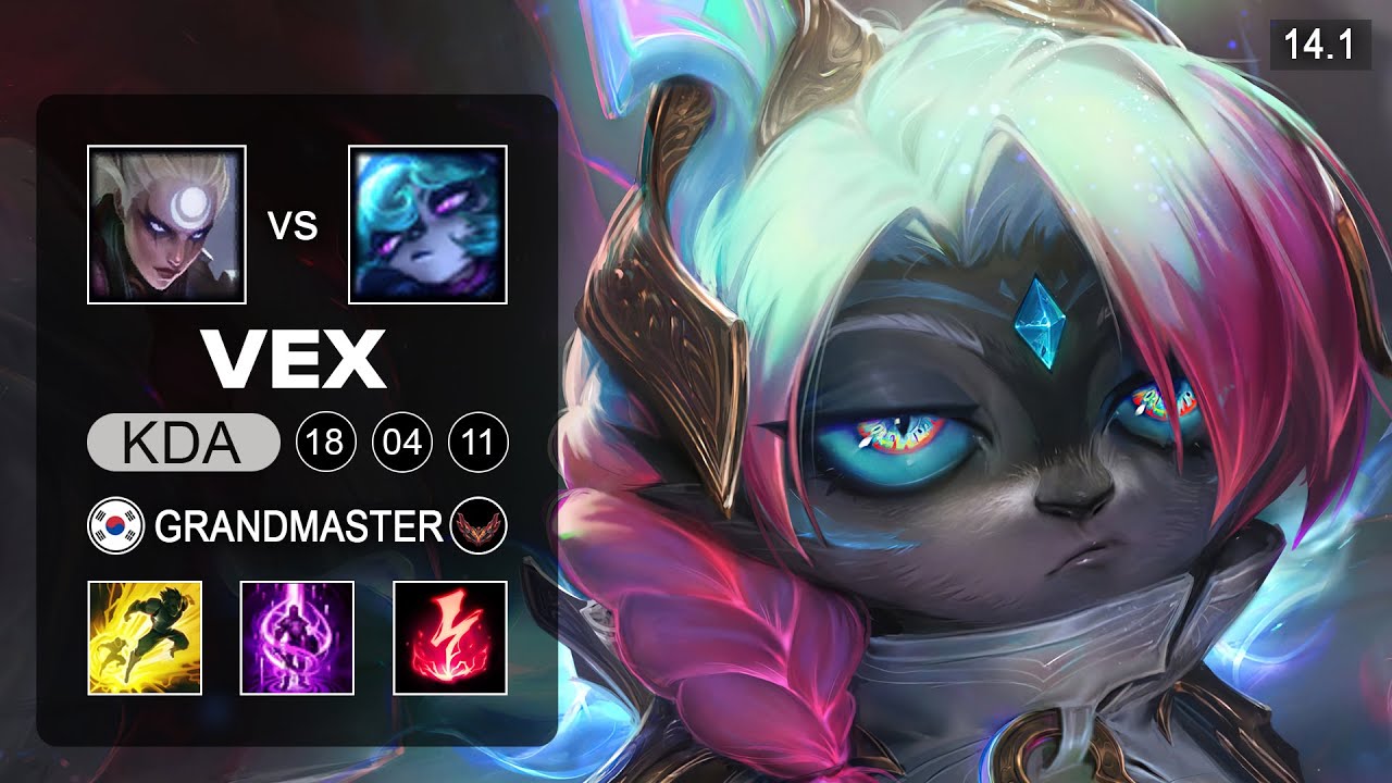 Vex vs Diana Mid - KR Grandmaster - Patch 14.1 Season 14