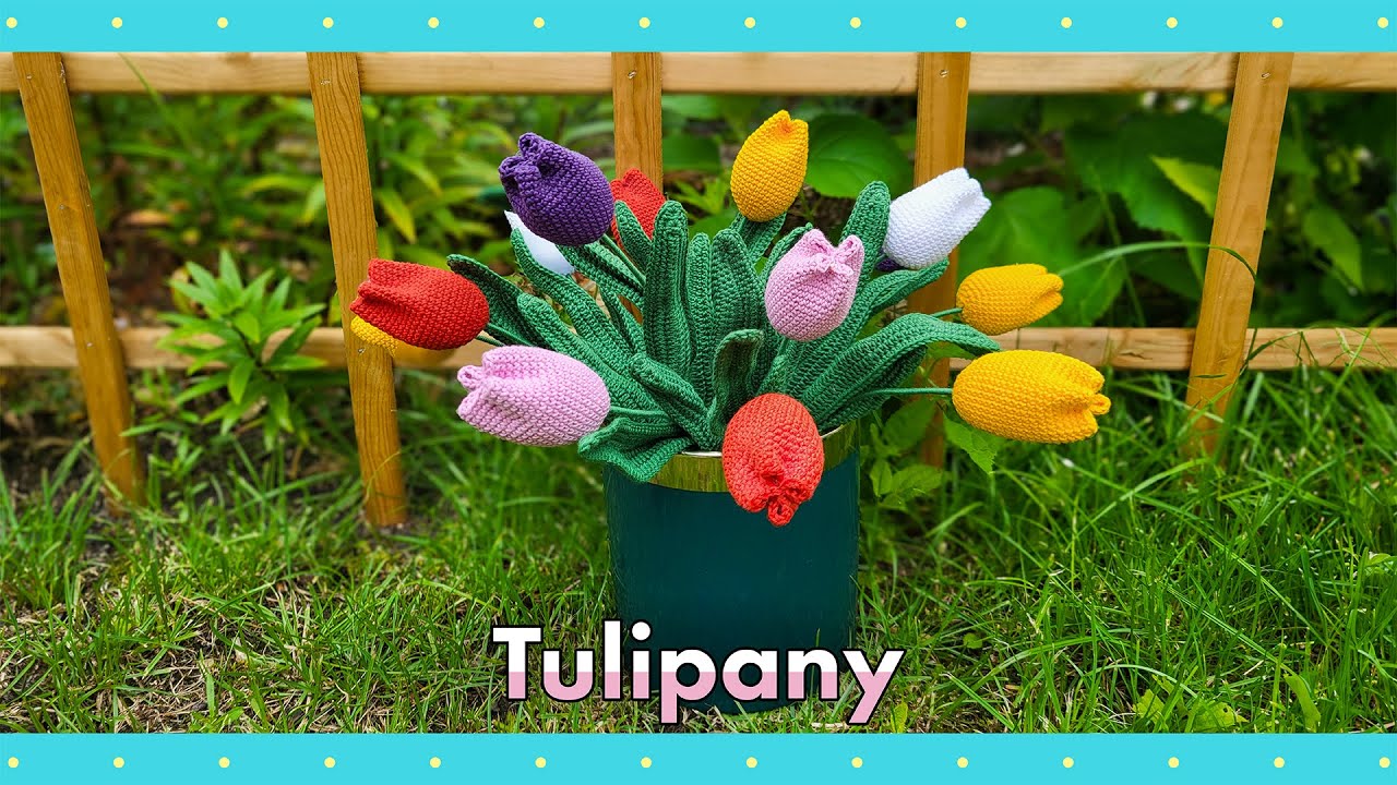 Tulipany na szydełku