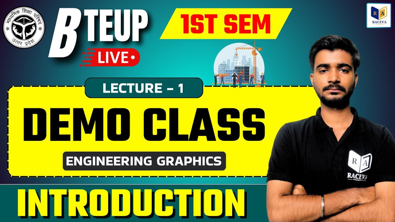 Engineering Graphics : Demo Class | Chapter-1, Lec-1 | Up Polytechnic 1st Semester New Batch #raceva