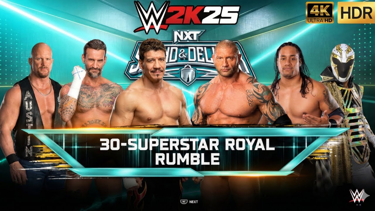 30-Man Royal Rumble Match – NXT Stand & Deliver | No Commentary | WWE 2K25 4K HDR
