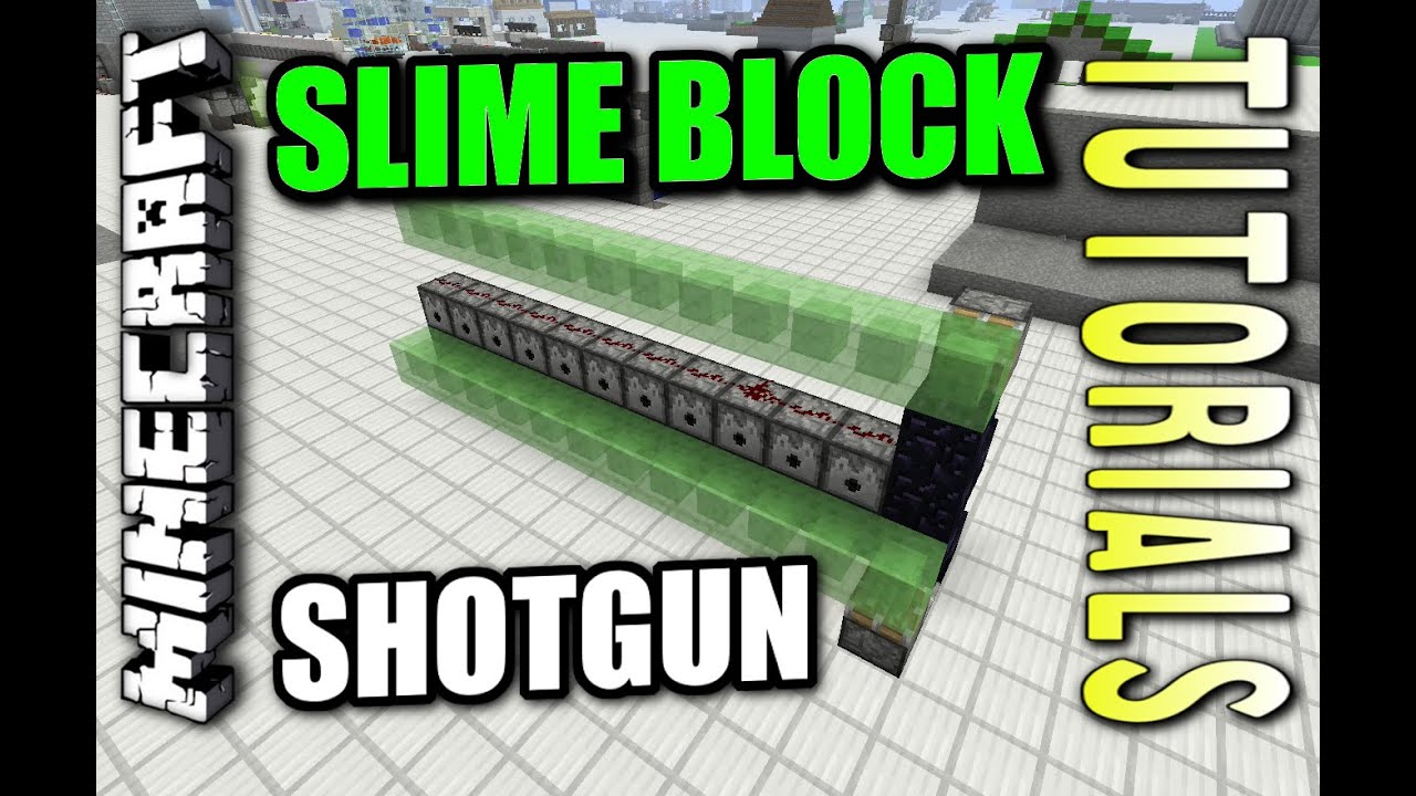 Minecraft PS4 - SLIME BLOCK SHOTGUN - How To - Tutorial ( PS3 / XBOX )