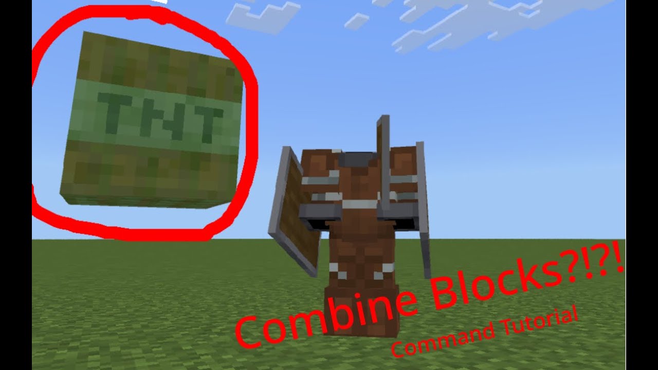 Combine Blocks in Minecraft using Commands only