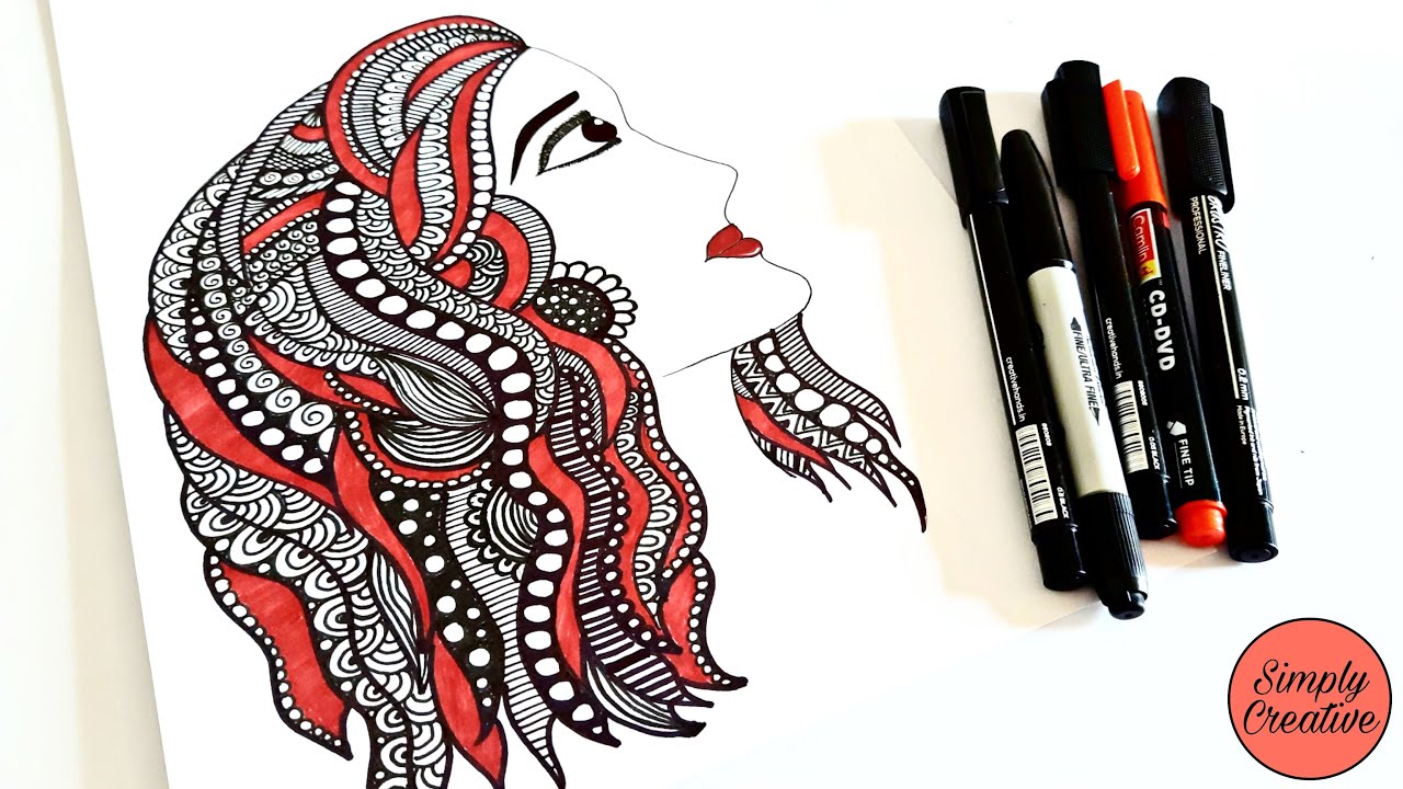 How to draw Mandala for beginners | Zen-Doodle | Zentangle Girl | Zentangle Art #Doodle #Zentangle