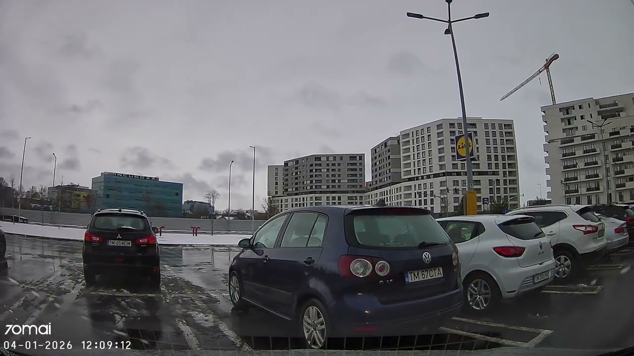 Dashcam Timisoara - P-ta Crucii spre noul Pasaj Solventul pe zapada si retur - 04 ian. 2026