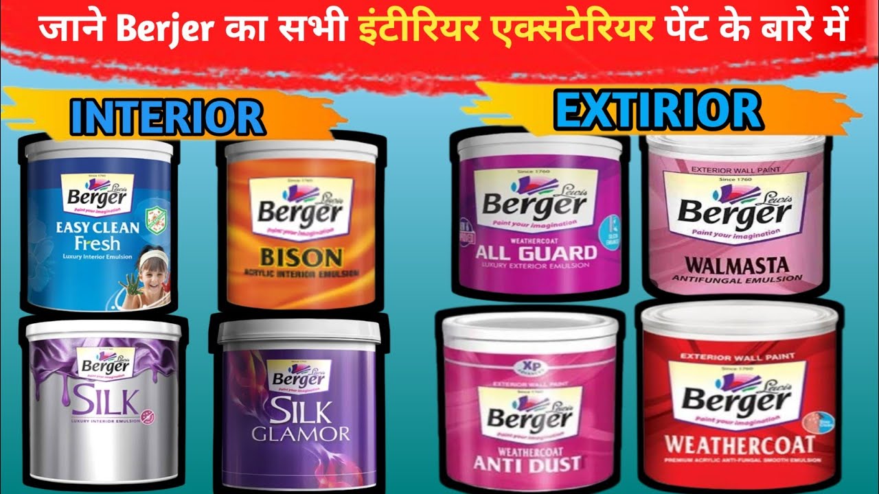 जाने Berjer के सभी एक्टीरियर और इंटीरियर पेंट के बारे में  ?