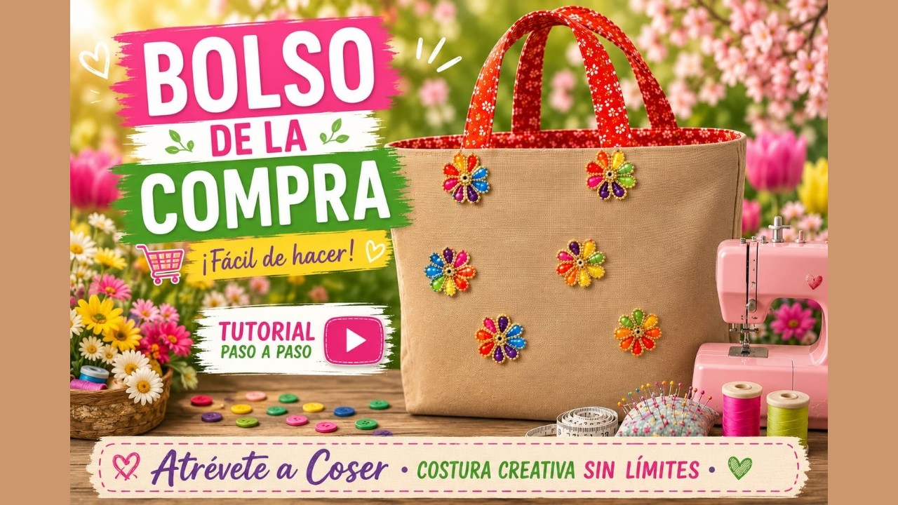 TUTORIAL BOLSO DE LA COMPRA (EXCLUSIVO TEXTIL COLMENAR)