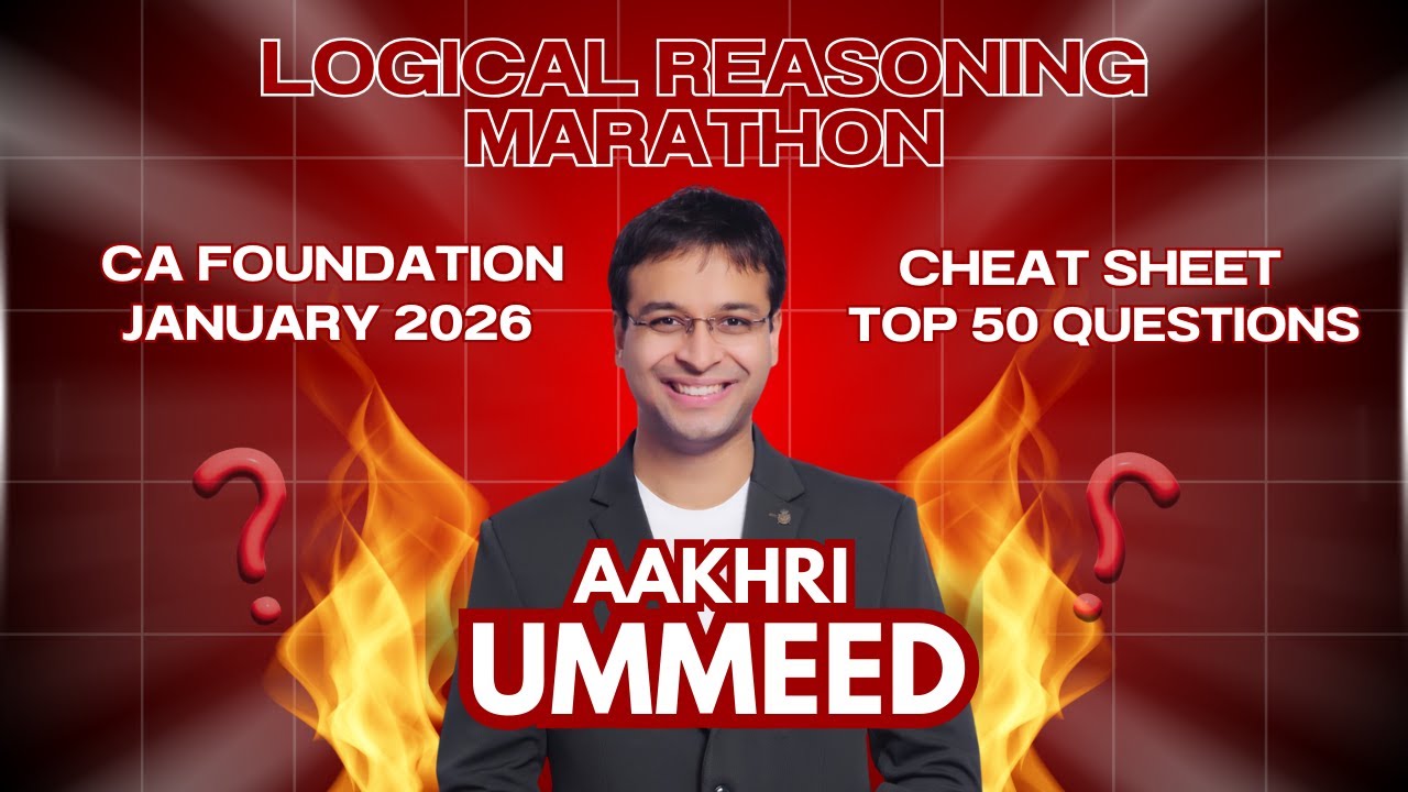 Aakhri Ummeed Marathon - Logical Reasoning | January 2026 | Quantitative Aptitude