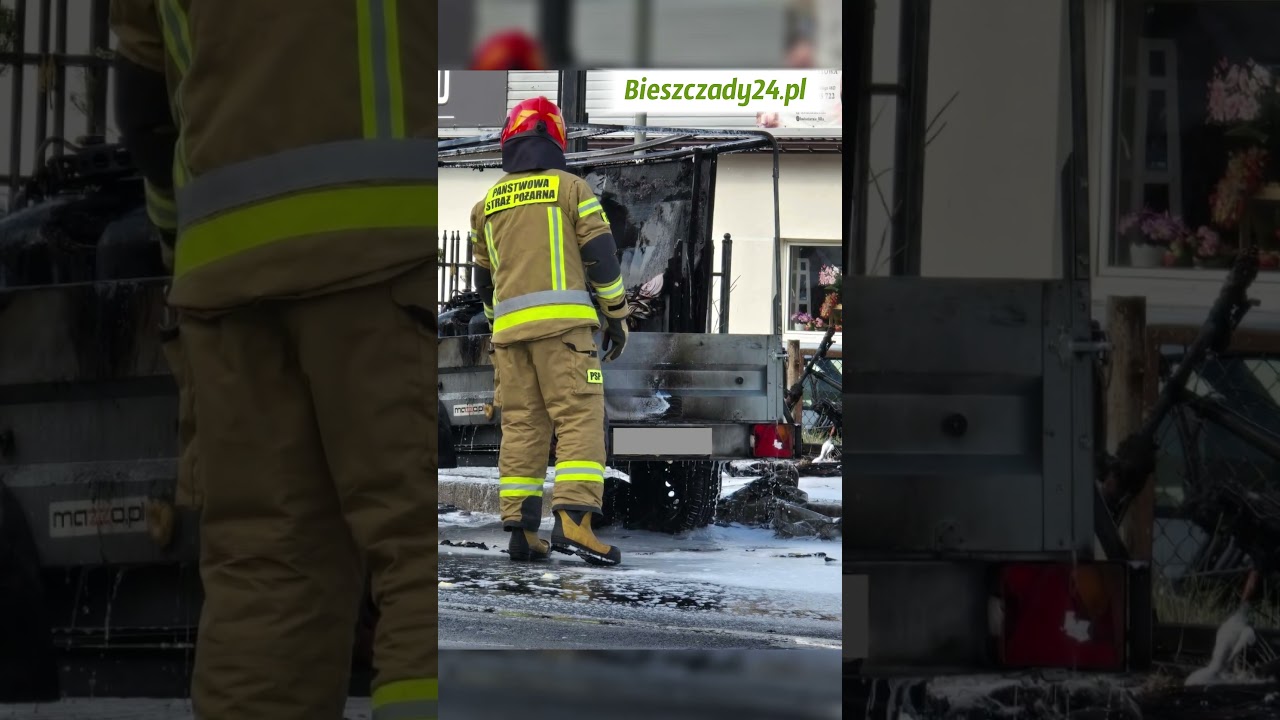 Fire in a trailer with gas cylinders and an electric bike in Lesko #news