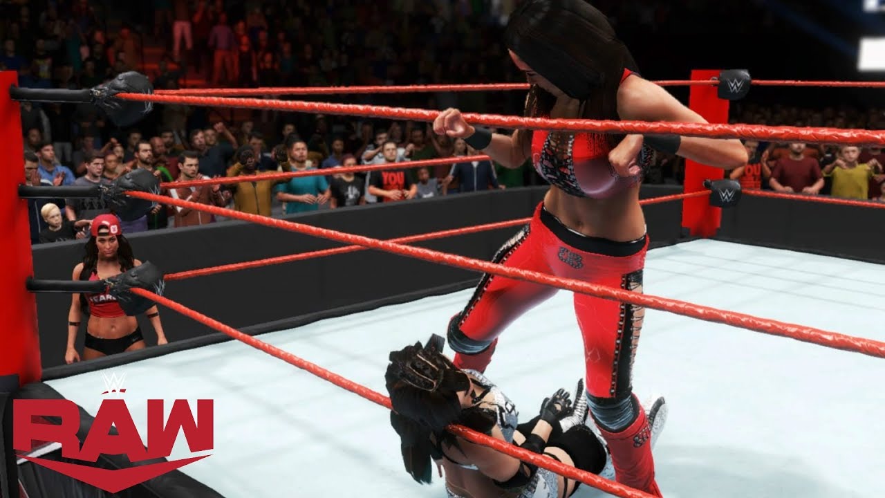 WWE 2K20 RAW KAIRI SANE (W/ASUKA) VS BRIE BELLA (W/NIKKI BELLA)