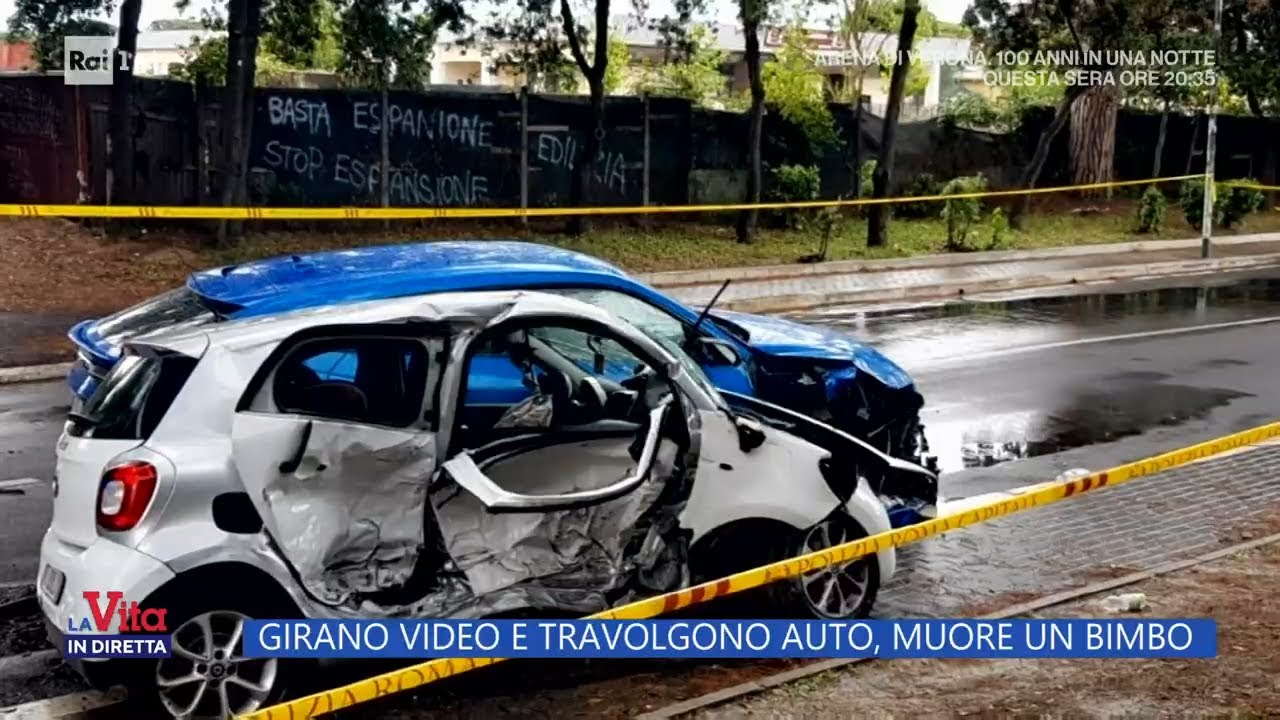 Youtubers girano video e travolgono auto, muore un bimbo - La Vita in diretta - 16/06/2023