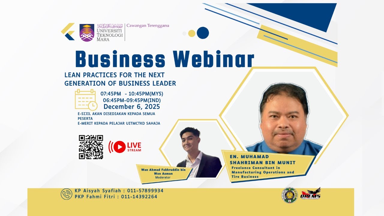 BUSINESS WEBINAR: LEAN PRACTICES FOR THE NEXT GENERATION OF BUSINESS LEADERS
