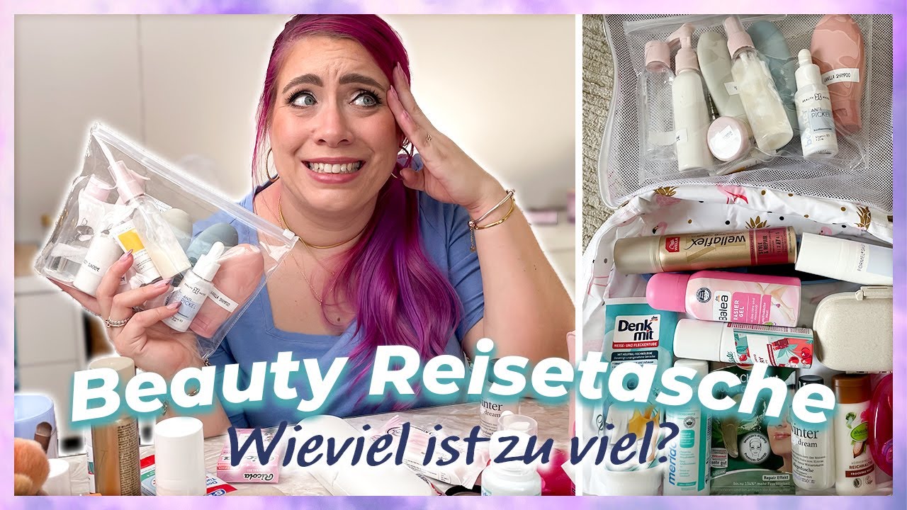 Meine BEAUTY Tasche für LA 🌴 dm Minigrößen haul | Kosmetik Reisetasche packen