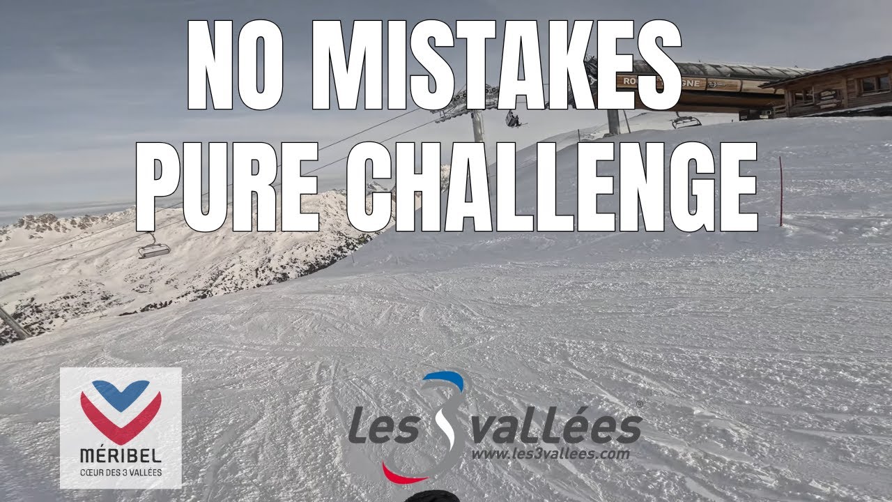 Skiing red piste 'Julie' in Meribel, Les 3 Vallées, GoPro 4k, 2026