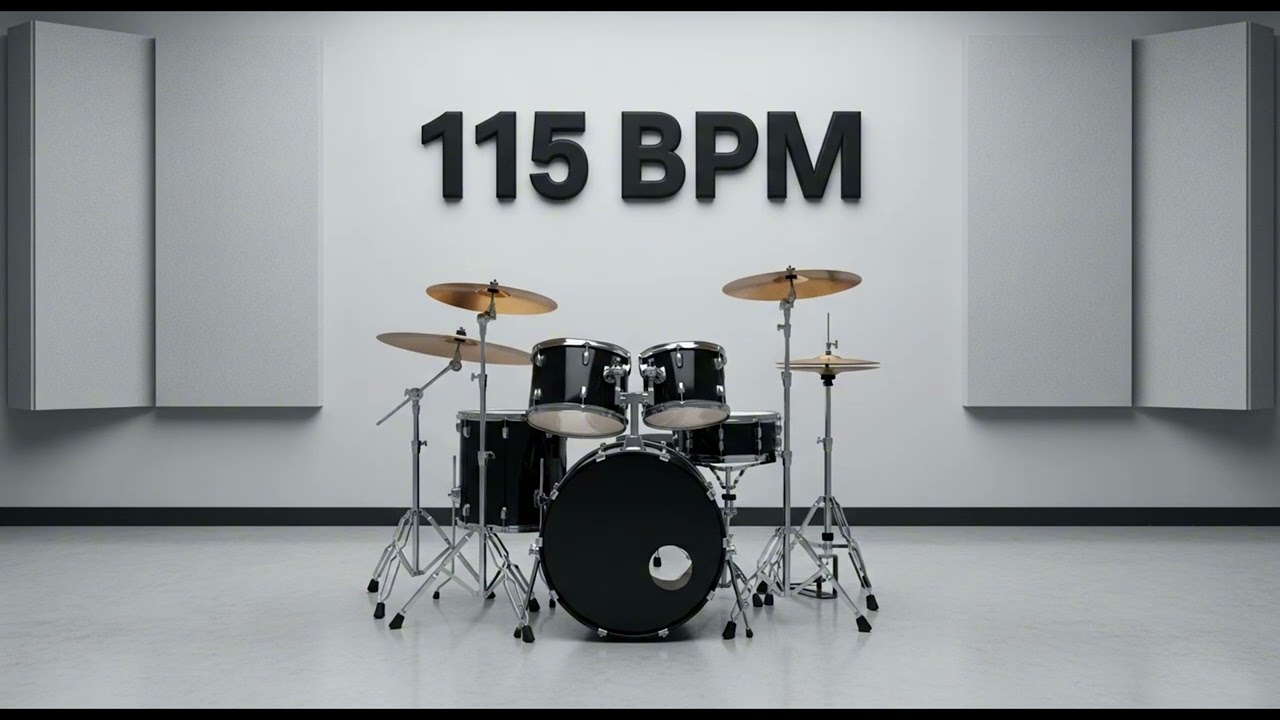 Drum Backing Track 115 BPM - Pop Simple Style