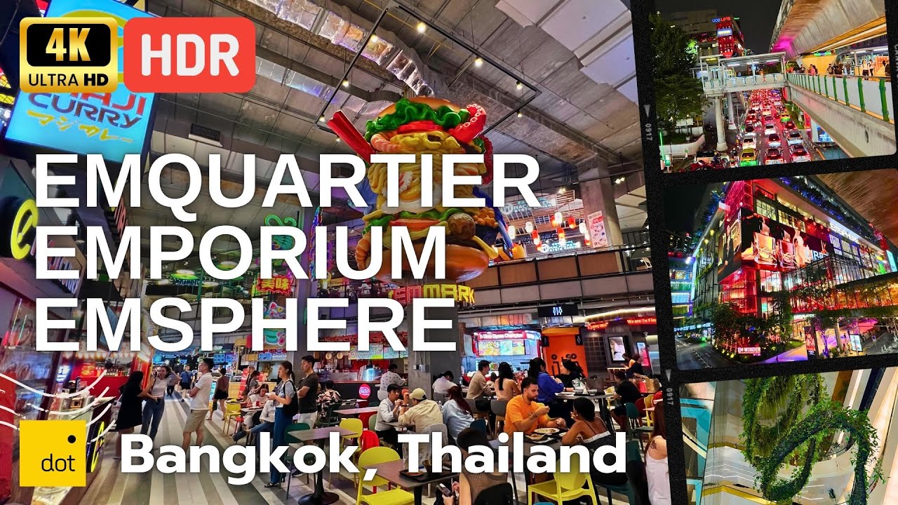 4K HDR | Walking EmQuartier, Emporium & Emsphere: Bangkok's Luxury Shopping District | Bangkok