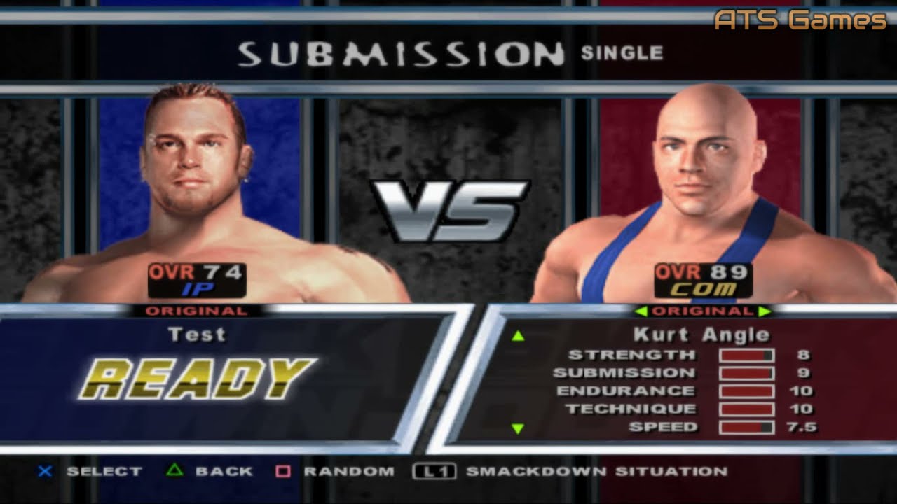 WWE SmackDown! Here Comes The Pain | Test vs Kurt Angle Submission match | 2 Attempt matches