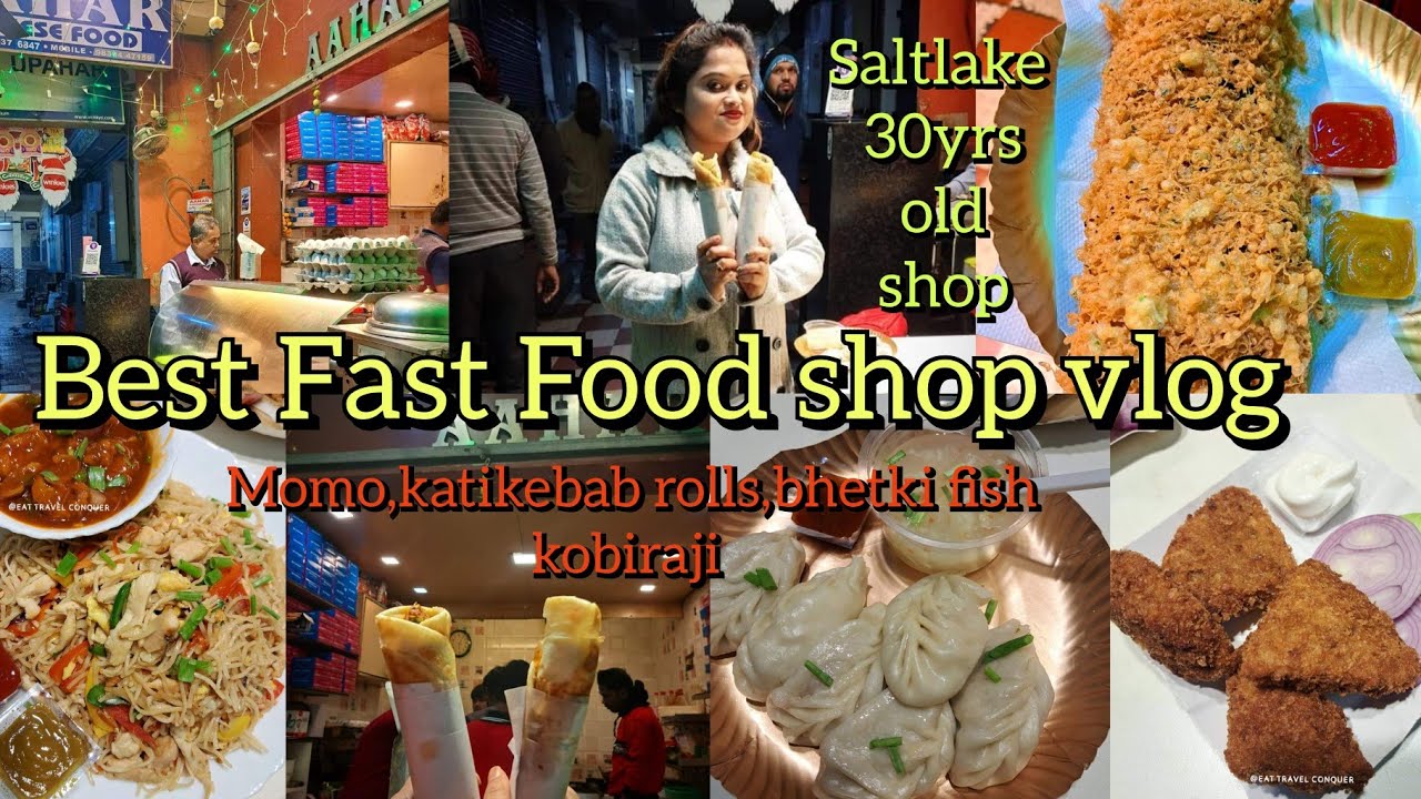 Part ~ 1 AAHAR ROLL & CHINESE FAST FOOD SHOP❤️ SALTLAKE❤️Food Review ❤️Invitation Promotional vlog❤️
