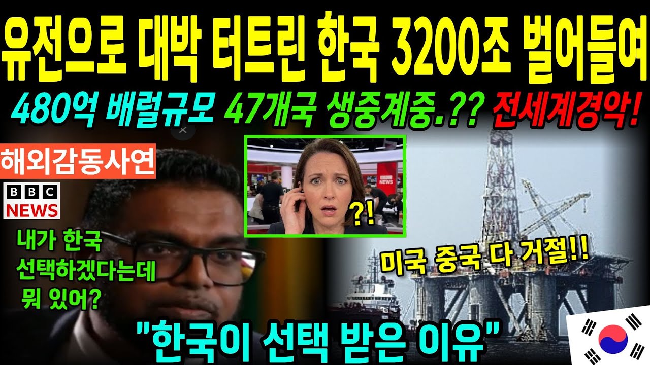 [해외감동사연]인구 80만 나라가 3,200조원 석유 발견하자 벌어진 일! 미국 중국 제치고 한국 선택한 이유