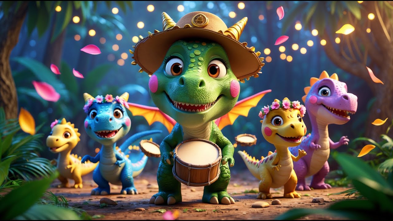 Dino il Dinosauro 🦖 | Canzone per Bambini | Video Animato Educativo