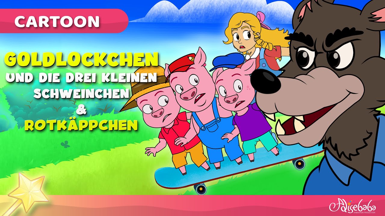 Goldlöckchen und die drei kleinen Schweinchen + Rotkäppchen | Märchen für Kinder
