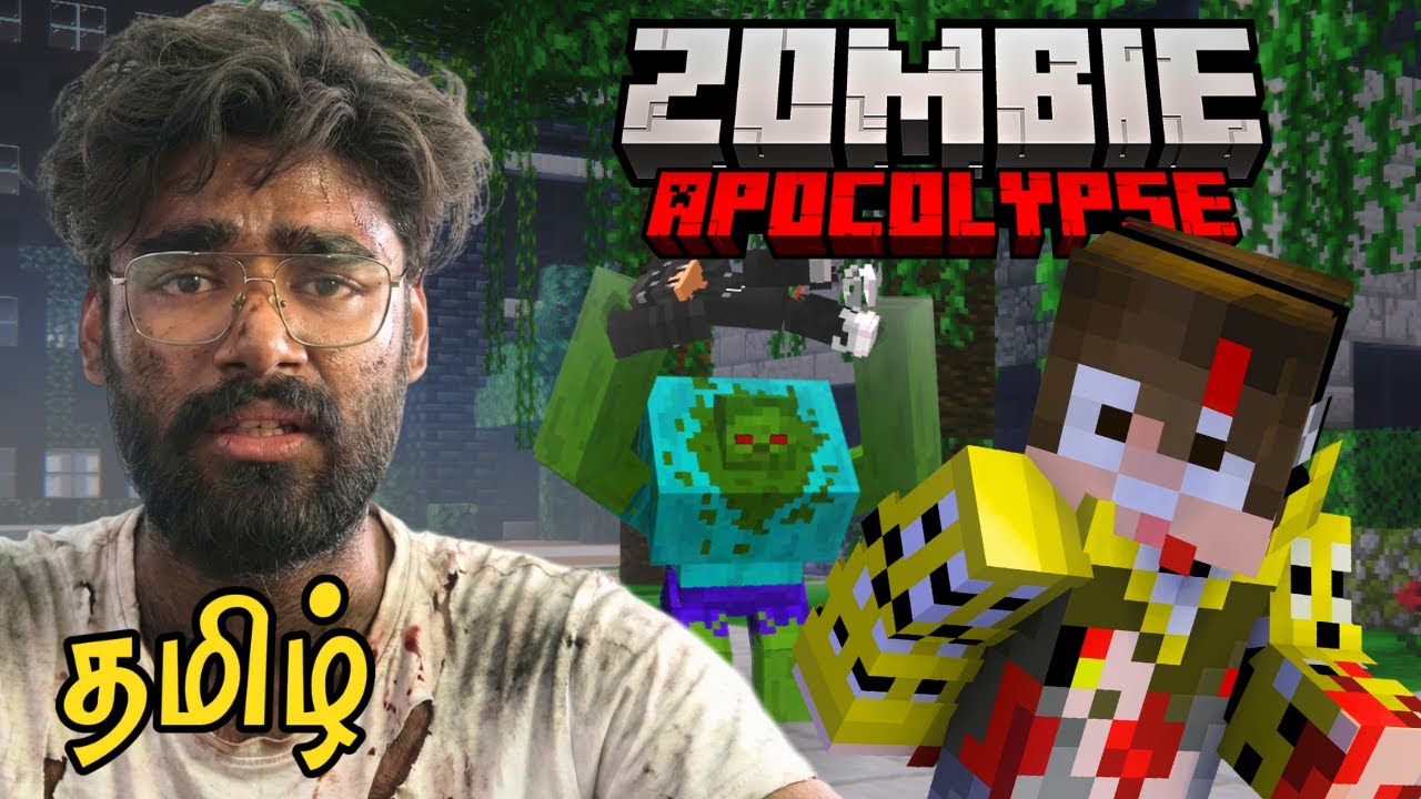 Surviving 100 Days in Minecraft Zombie Apocalypse - Tamil | Live