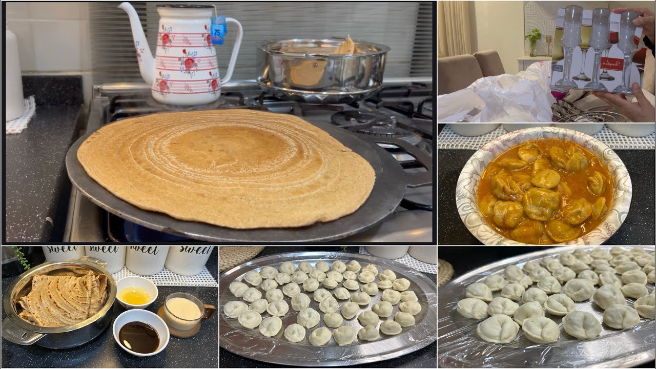 مشتريات رمضان🌙شيش برك بالصلصه الحمراء🥫وخبزت مراهيف 🫓🍯
