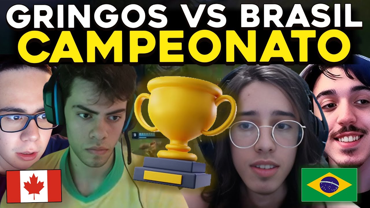 GRINGOS CRIARAM UM CAMPEONATO CONTRA O BRASIL - GRINGOLÃO DIA 1 - RENECRODILO LEAGUE OF LEGNEDS