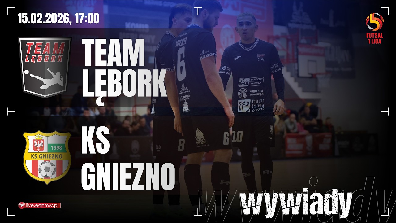🎙 TEAM LĘBORK - GRINBUD KS GNIEZNO 🔴 wywiady | 1 Polska Liga Futsalu