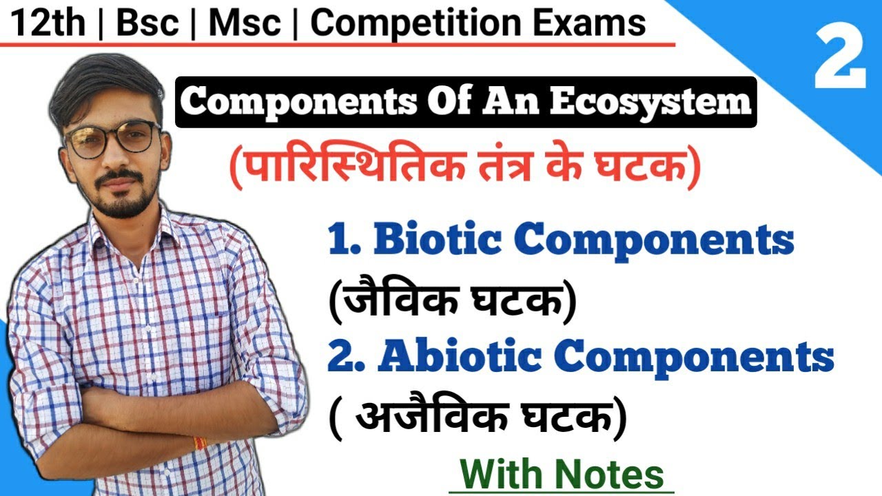 Biotic And Abiotic Components (जैविक व अजैविक घटक) || Components Of An Ecosystem || By Dadhich Sir