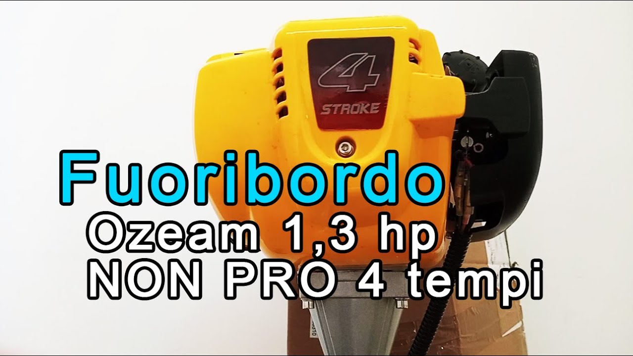 Motore fuoribordo 1,3 HP OZEAM NON PRO 4 tempi, pesca e nautica, differenza tra 1,3 hp e 1,3 hp PRO.