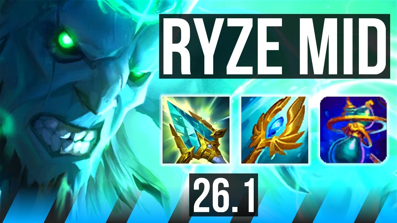 RYZE vs YORICK (MID) | Good KDA: 9/1/7 | KR Master | 26.1
