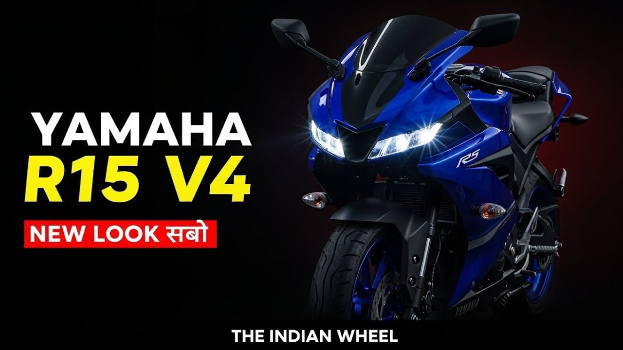 Yamaha R15 V4 New Look Review | Racing Blue Sport Bike Full Details | The Indian Wheel