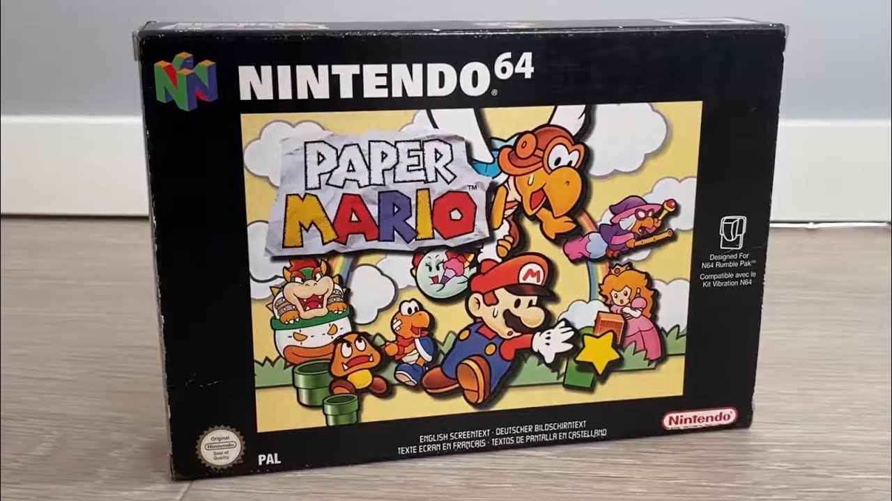 Paper Mario Unboxing ASMR - Nintendo 64