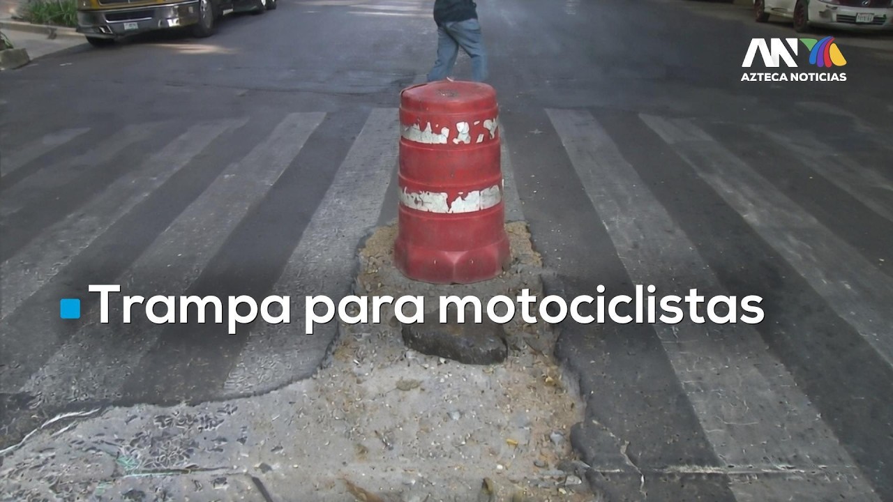 Trampa en la Juárez: Un mes de negligencia con bache en el cruce de Marsella y Niza