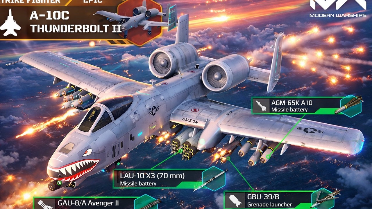 A-10C Thunderbolt ll Warthog in Modern Warships. Best strike fighter?