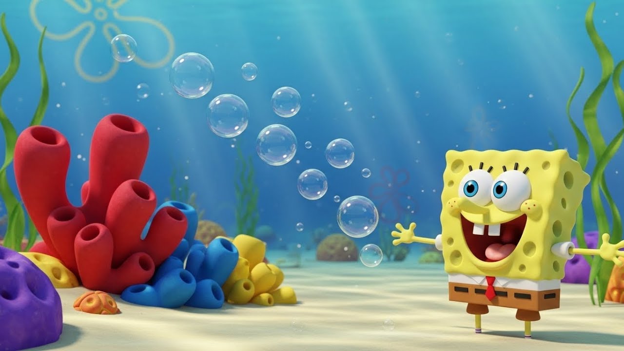 SpongeBob’s Bubble Burst in Bikini Bottom AV1 | Fun Kids Song | Nursery Rhymes for Toddlers